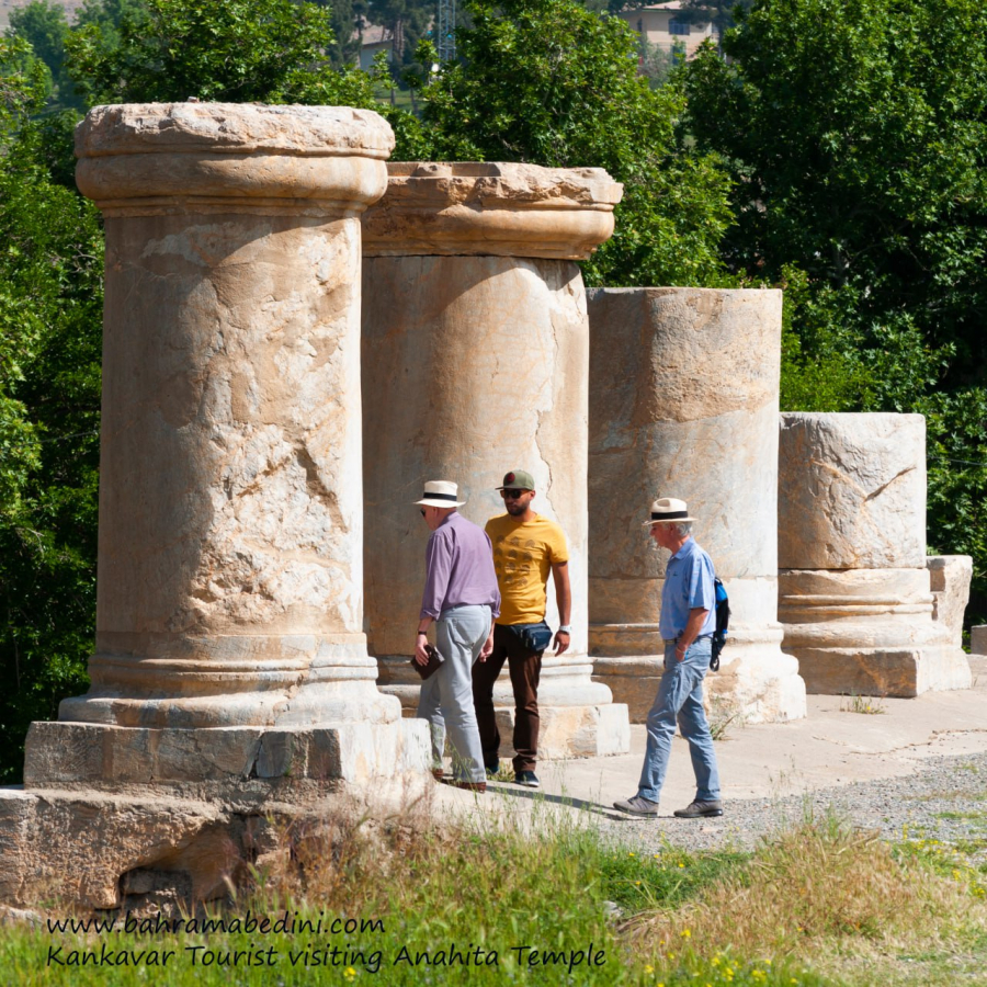 Tourists visiting Anahita Temple
